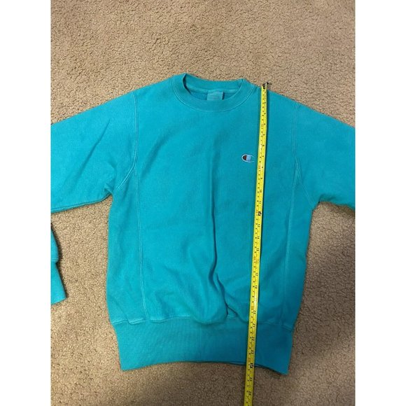 Champion Reverse Weave Crewneck Pullover Sweatshirt Size XS Teal - Picture 5 of 6